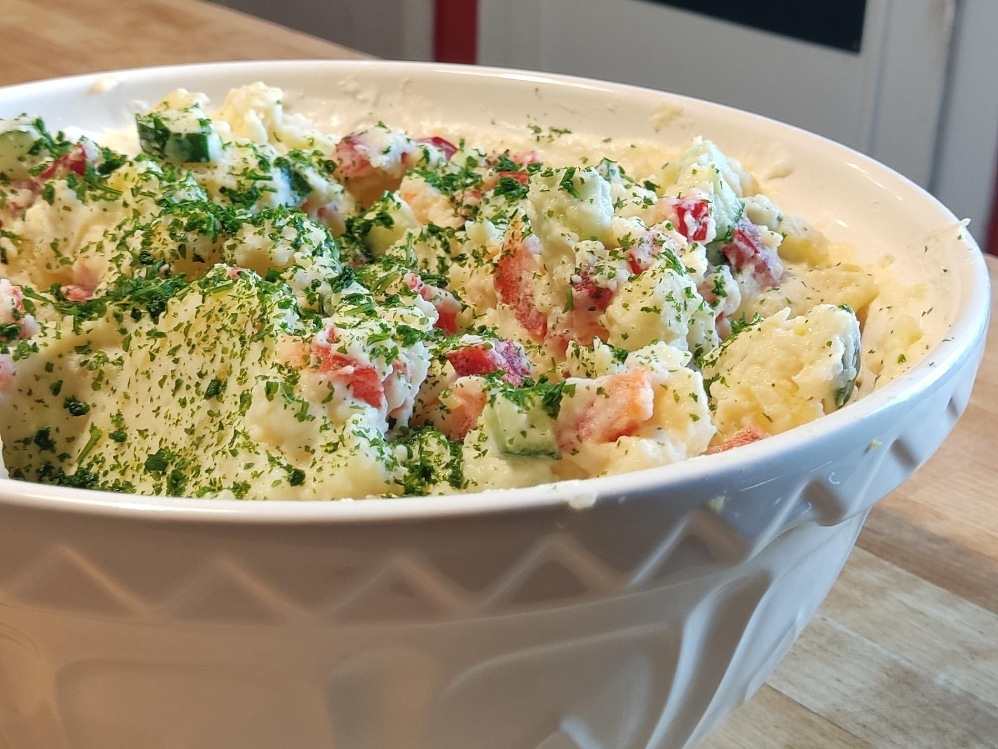 Kartoffelsalat mit Joghurtsoße - Lust am Landleben